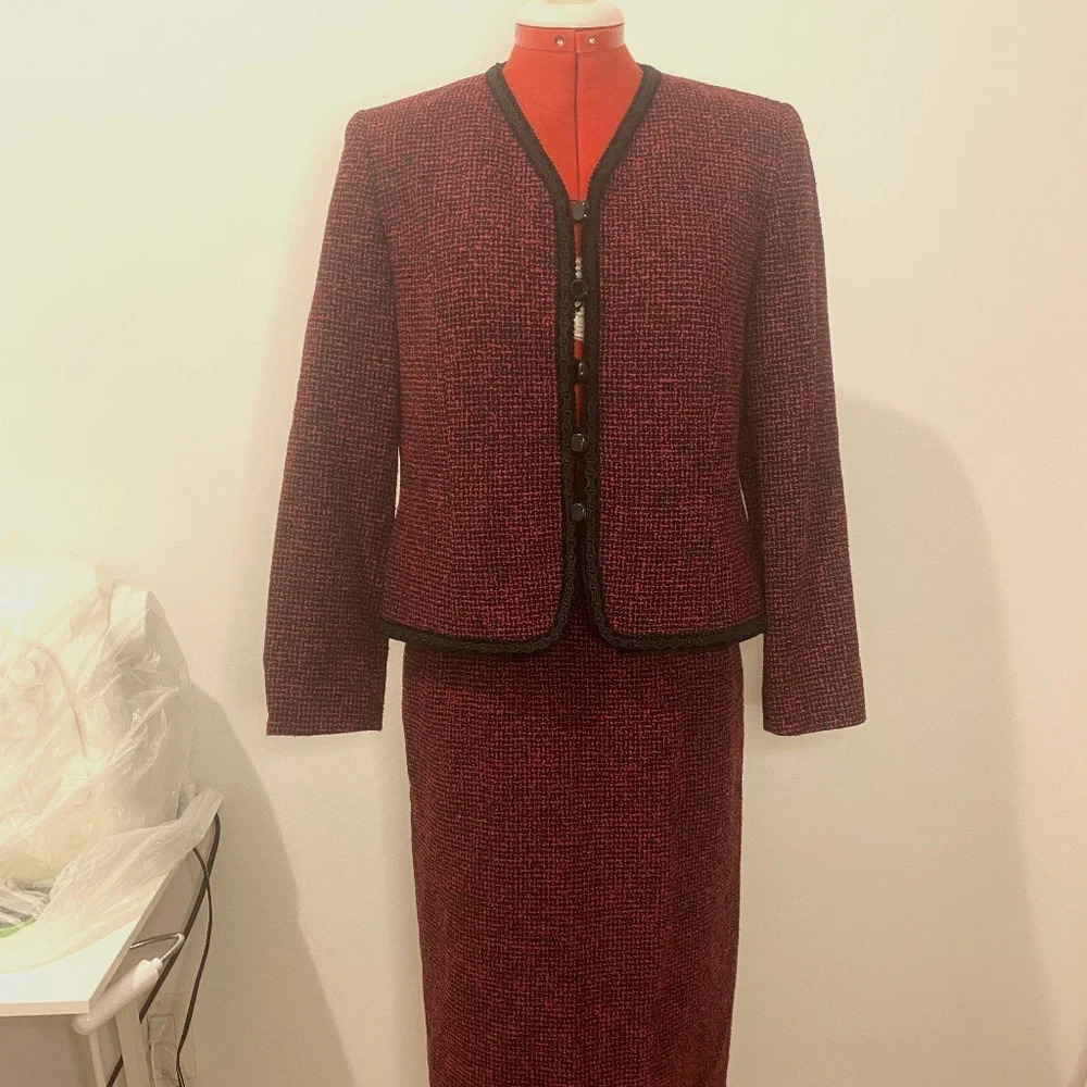 vintage Pendleton wool suit skirt tweed, petite